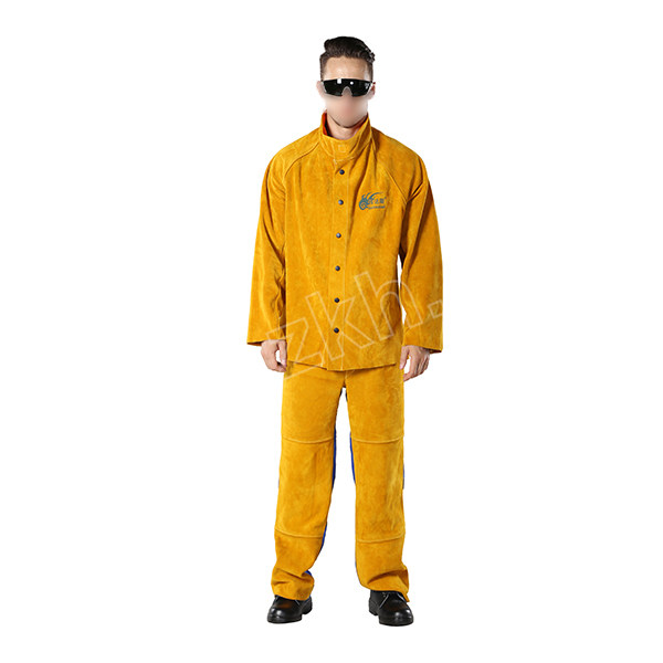 weldfass焊法斯金黄色全牛皮焊工服211502xl不含裤子1件