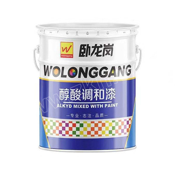 wolonggang卧龙岗中上型醇酸调和漆wlzs15大红色15kg1桶