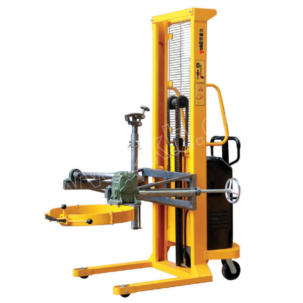 yokli优客力半电动多功能油桶搬运车de50定制铁轮额定载重500kg提升