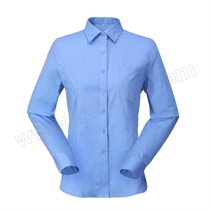 shenggu笙谷女士全棉长袖衬衫w002m天蓝色1件