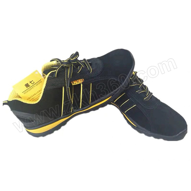 moki/魔七 劳保安全鞋 ba-318x 45码 防砸防刺穿 黑色 1双