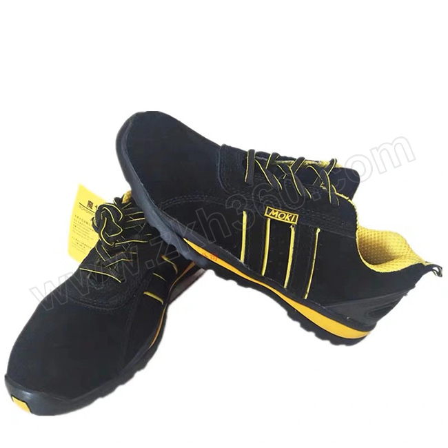moki/魔七 劳保安全鞋 ba-318x 45码 防砸防刺穿 黑色 1双