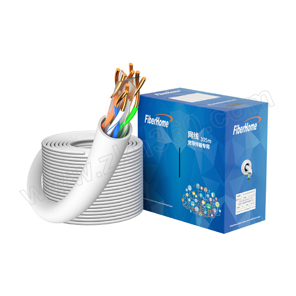 fiberhome/烽火通信 超五类4对非屏蔽数字通信电缆 灰色 305m 1箱