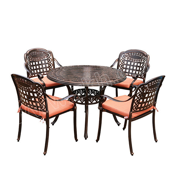 joyh震海户外桌椅铸铝桌椅户外家具铝制桌椅休闲洽谈桌90mm71mm1个