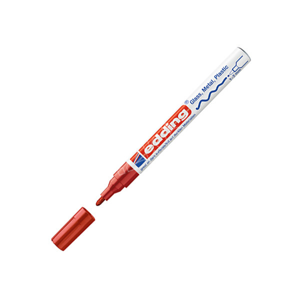 edding艾迪油漆笔751细嘴12mm耐温400红色1支