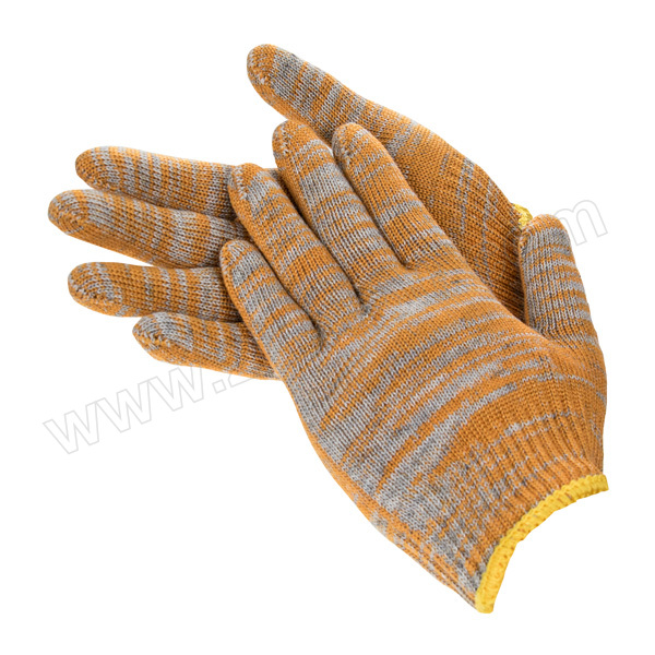 anwenying/安稳盈 定制小号花线手套 均码 按客户尺寸打样 灰黄色