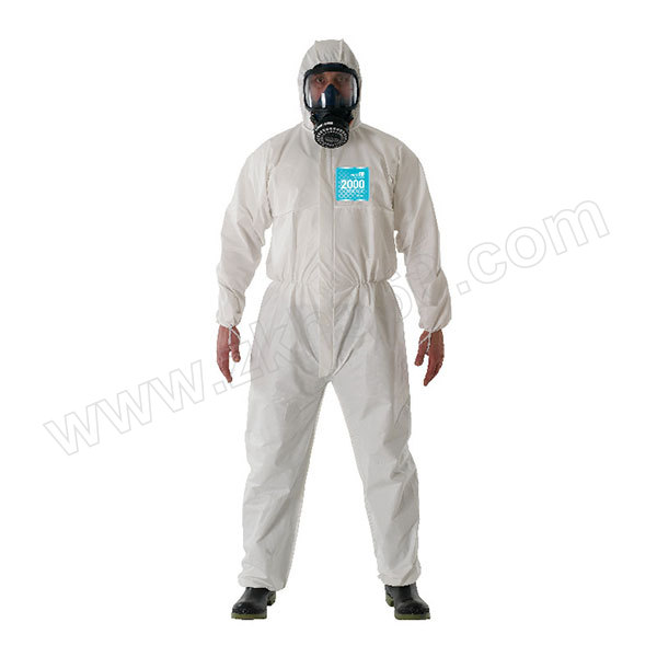 Ansell 安思尔2000系列标准型连体化学防护服wh20 B 99 157 03 M 白色1件 多少钱规格参数图片采购 震坤行