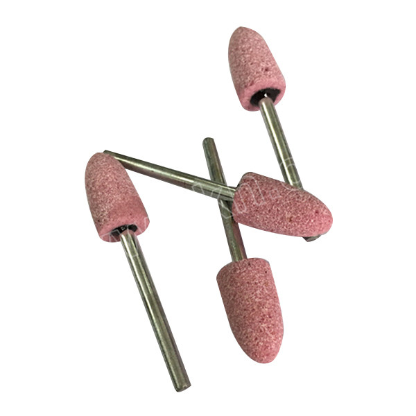 jsb晶士霸圆锥带柄刚玉磨头红色圆锥6153mm1只