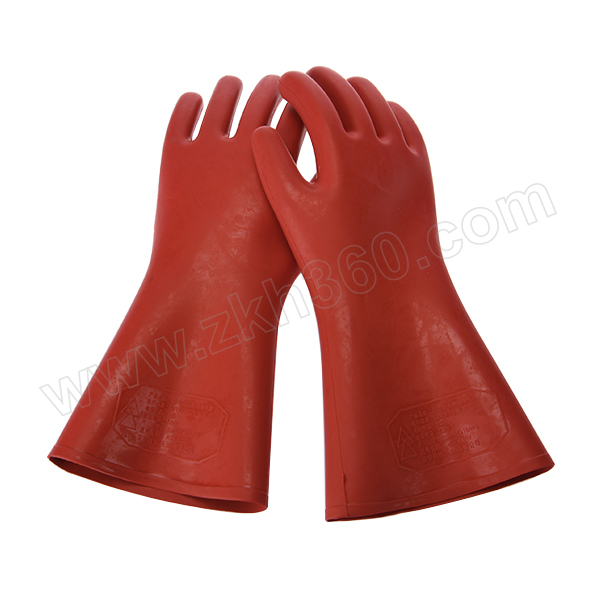 anquan/安全 1级(手型)12kv绝缘手套 s012-1 红色 360±15mm 交流电压