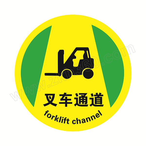 bl 地贴警示标识(叉车通道) 82003b Ф400mm 进口耐磨保护层 1张