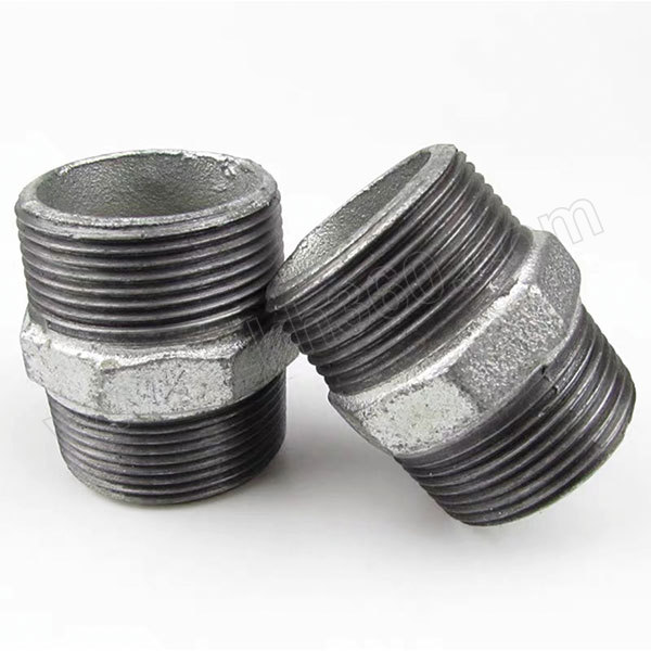 yudun/玉盾 镀锌可锻铸铁六角外丝接头 40mm 1个