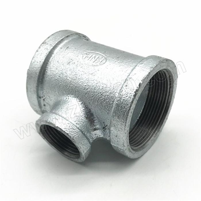 huxin/沪欣 镀锌可锻铸铁异径三通 hx-gj dn40×25 冷镀锌 锌本色 1.