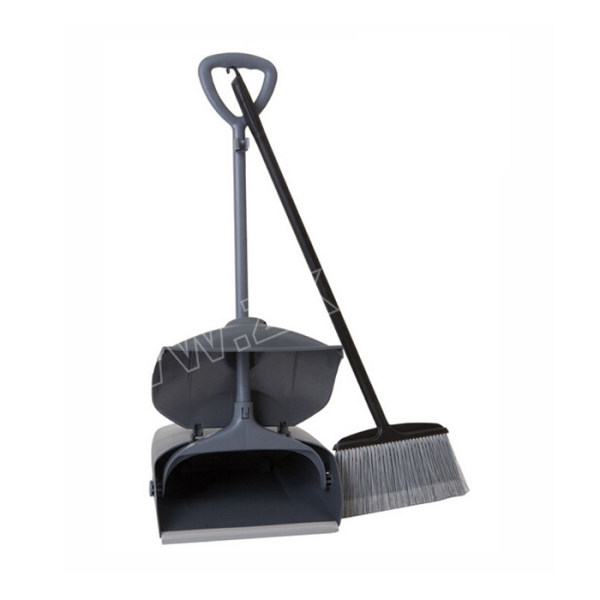 byqj白云清洁防风垃圾铲带扫把af10205a943212cm灰色1套