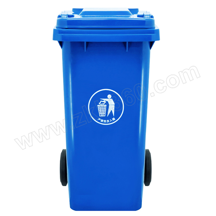 lautee/兰诗 圆标大号环卫垃圾桶 ljt2207 46×54×95cm 120l 蓝色 1