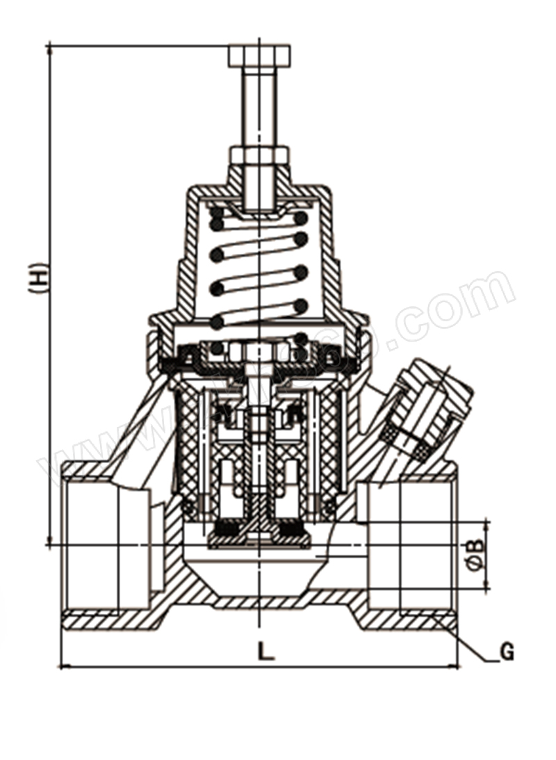 amico埃美柯8719系列不锈钢过可调滤型减压阀y12x16pdn20内螺纹接口